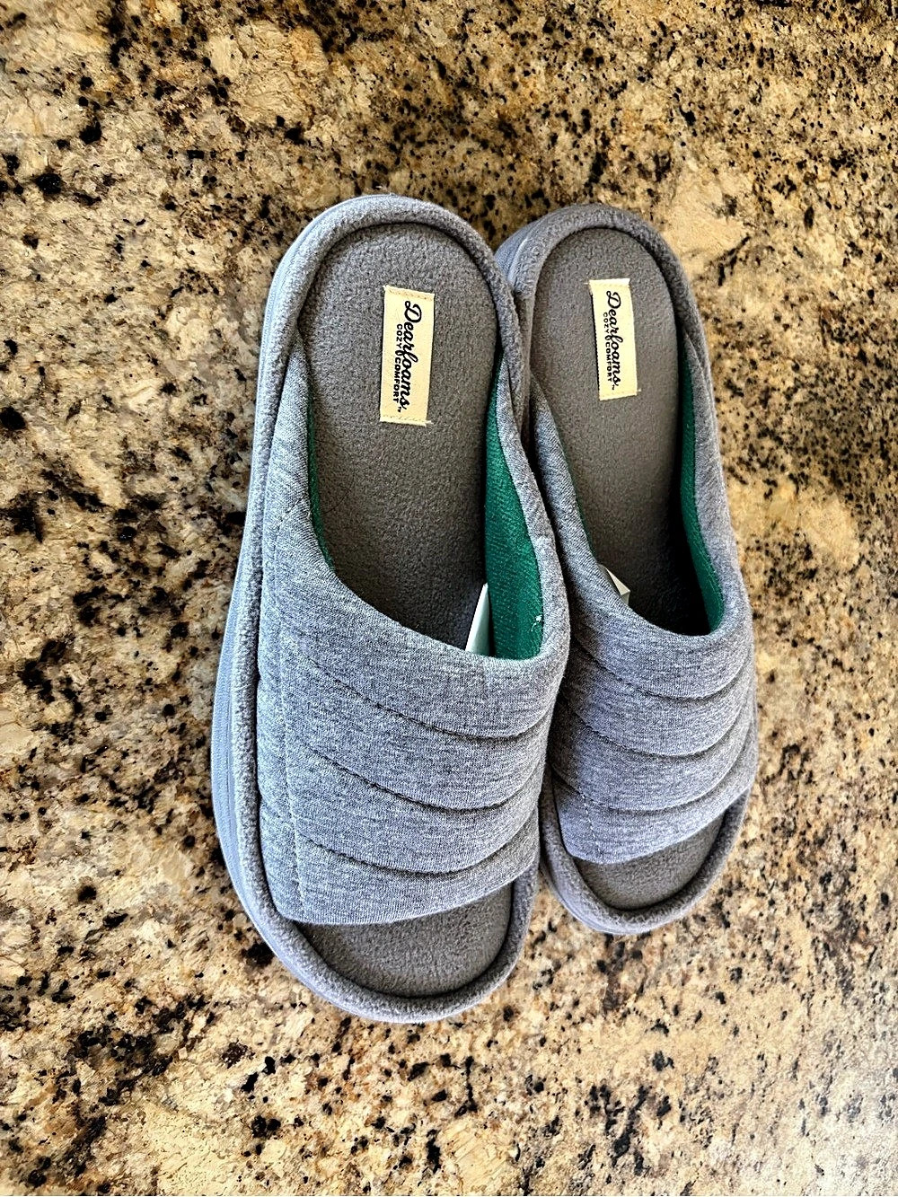 Dearfoam Gray Slippers Like New